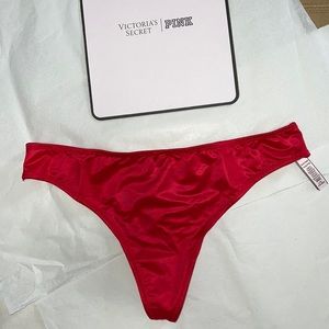 (L) Victoria’s Secret Red THONG Bells  Panty Underwear